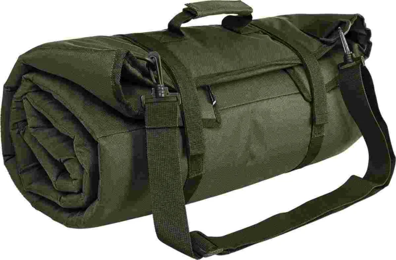 NCStar green roll-up shooting mat 69 x 35 inches PVC, rolls to 19.5 x 8.5 inches