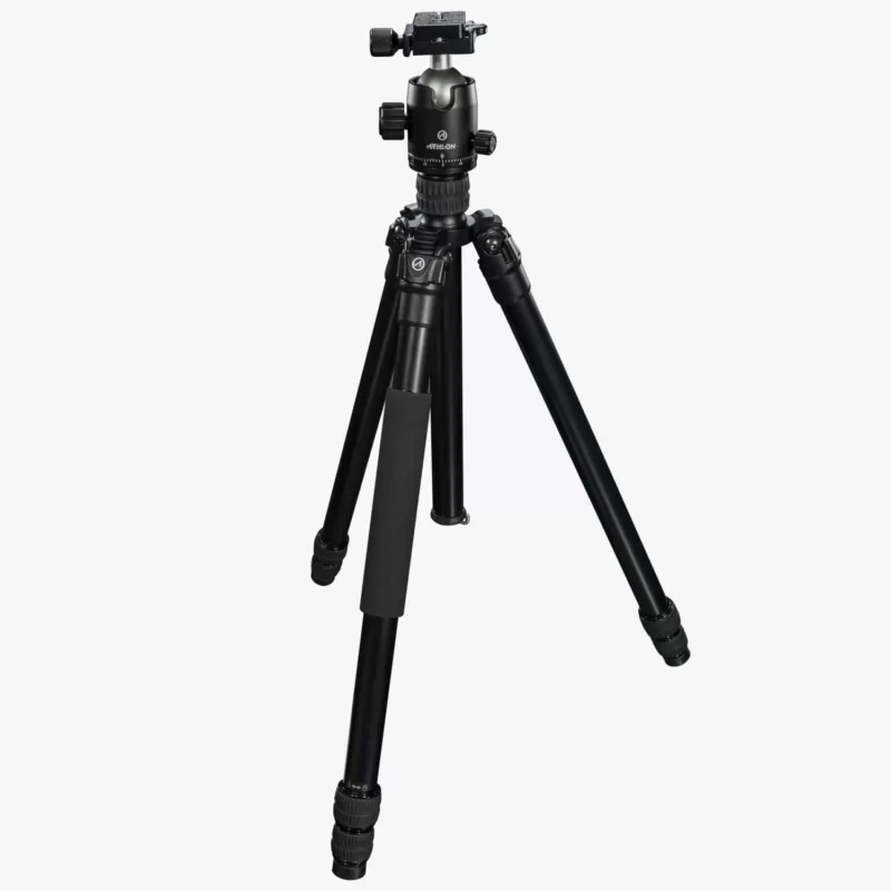 Athlon Midas AL28 aluminum tripod 28mm 17-65in black with soft-sided carrying case