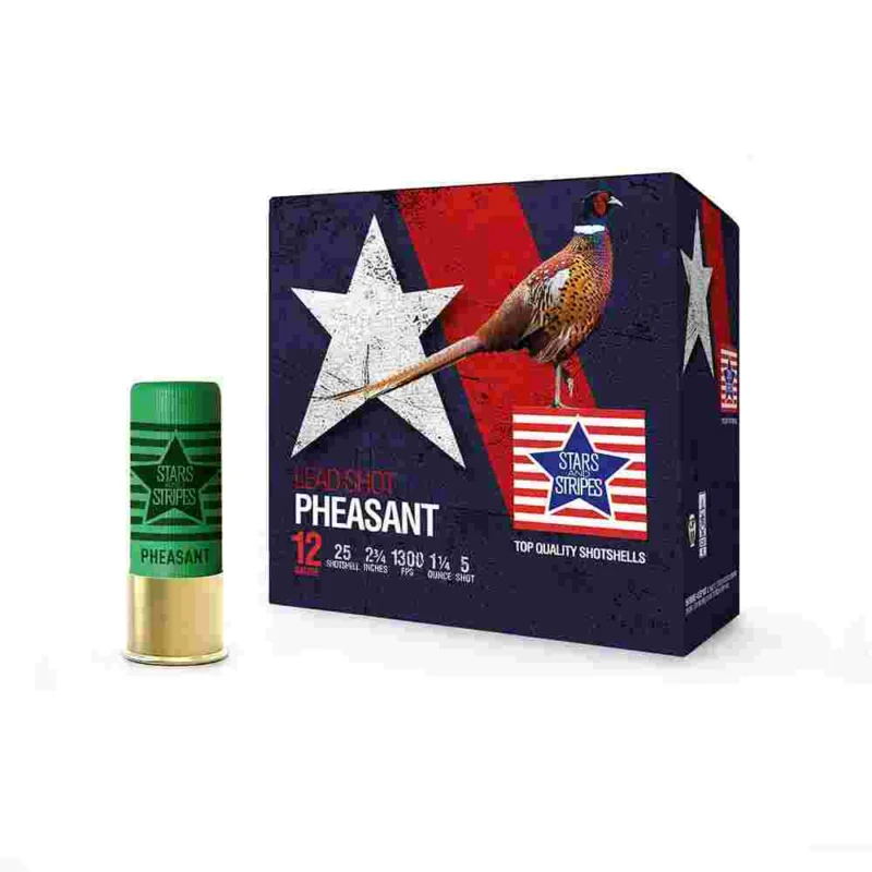 TRZ Trading PPU Stars & Stripes 12ga 2-3/4" pheasant load shotshells, 25 count box
