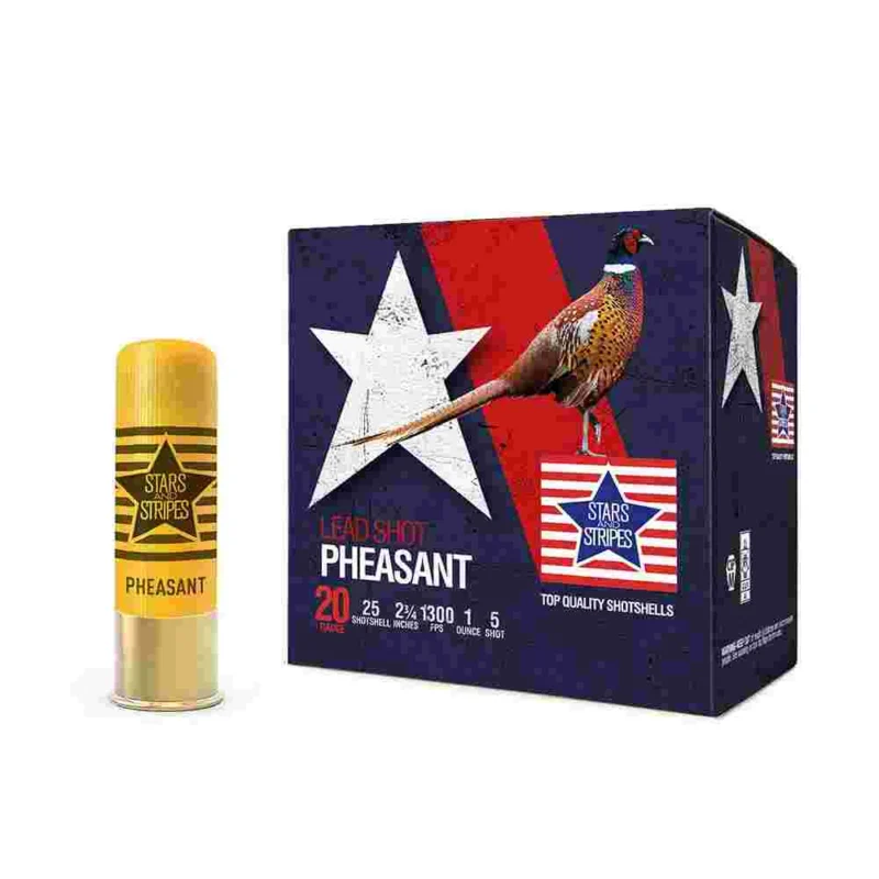 PPU Stars & Stripes Pheasant Load shotshells 20ga 2-3/4'' 1oz #5 25ct box