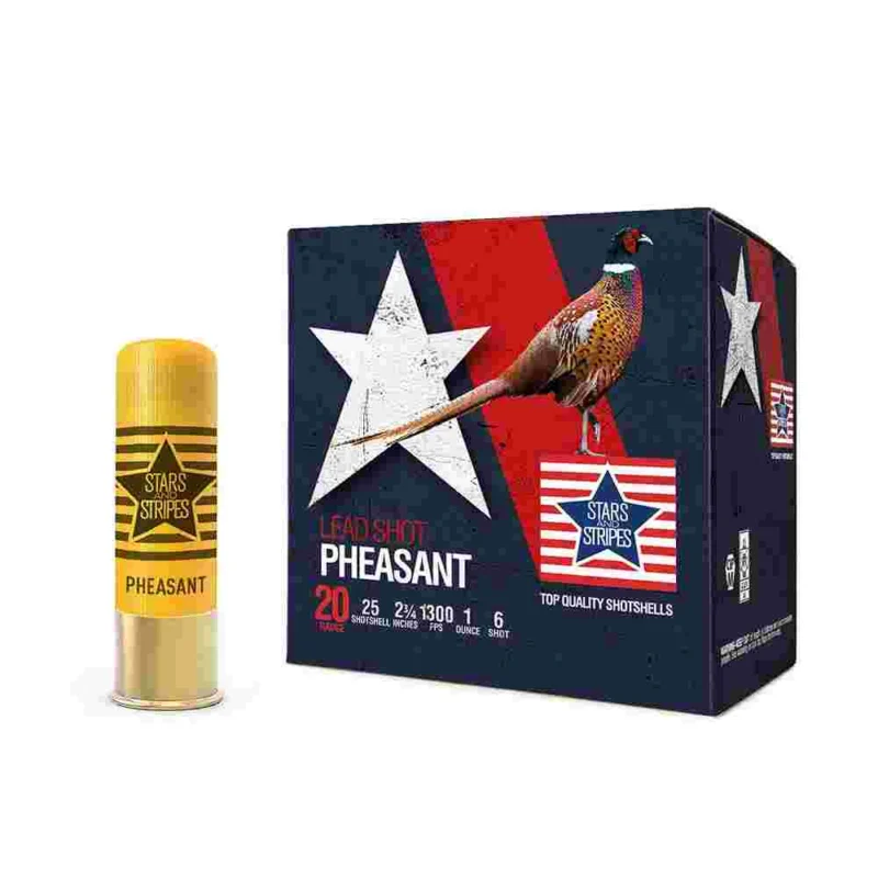 PPU Stars & Stripes Pheasant Load 20ga 2-3/4" 1oz #6 shotshells 25-count box