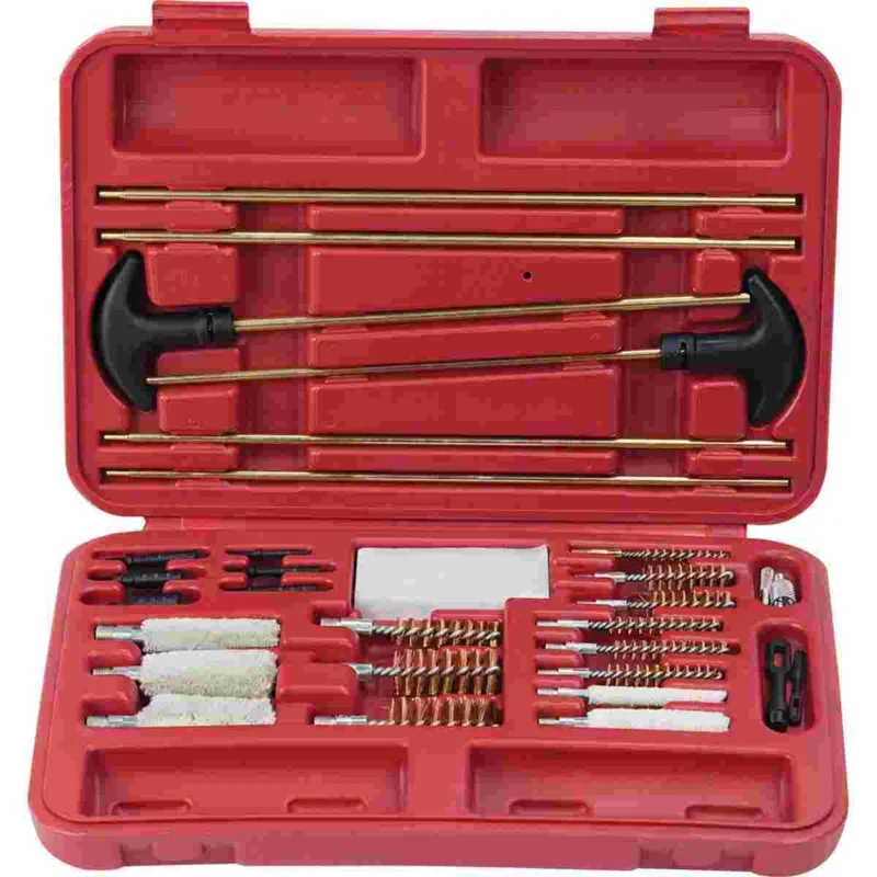 Outers 32 Piece Universal Blow Molded Gun Cleaning Kit in maroon case