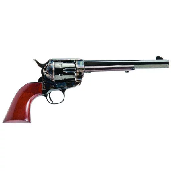 Cimarron EL MALO .357/.38 Revolver 7.5in Octagon Barrel Case Colored Frame Blued Walnut Grips