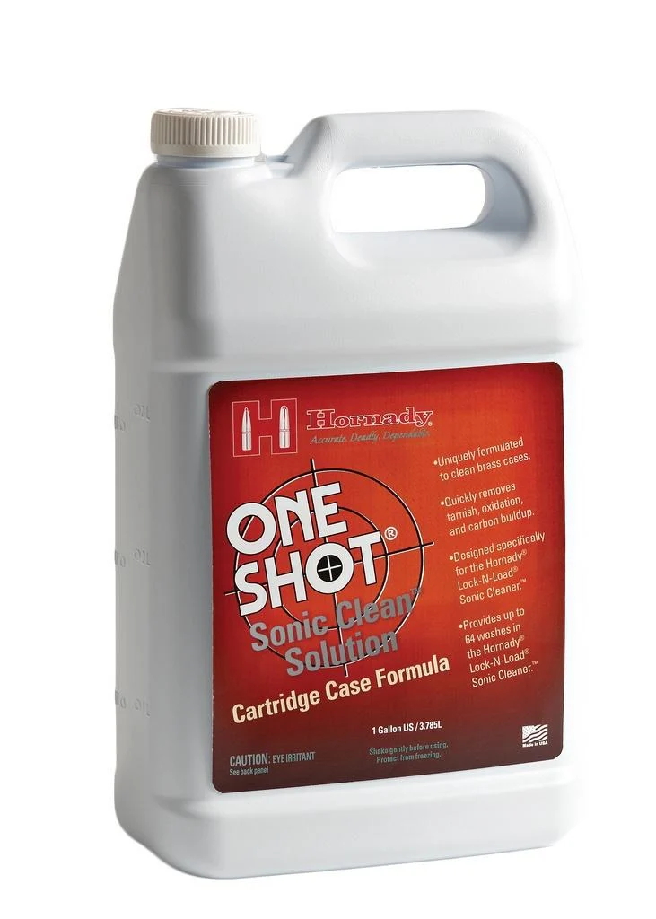 Hornady One Shot Sonic Cleaning Solution cartridge case formula 1 gallon