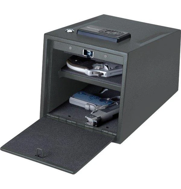 Hornady Two-Gun Keypad Vault black 16-gauge steel removable shelf keypad