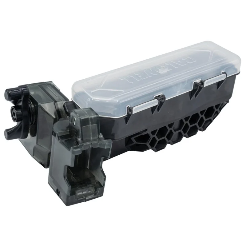Caldwell Rimfire Rotary Mag Charger for T/CR22 and 10/22-style magazines, black polymer, 100-round hopper