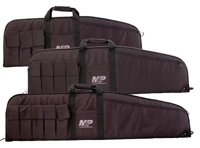 M&P Duty Series 34-inch black nylon foam-padded gun case with AR mag pouches
