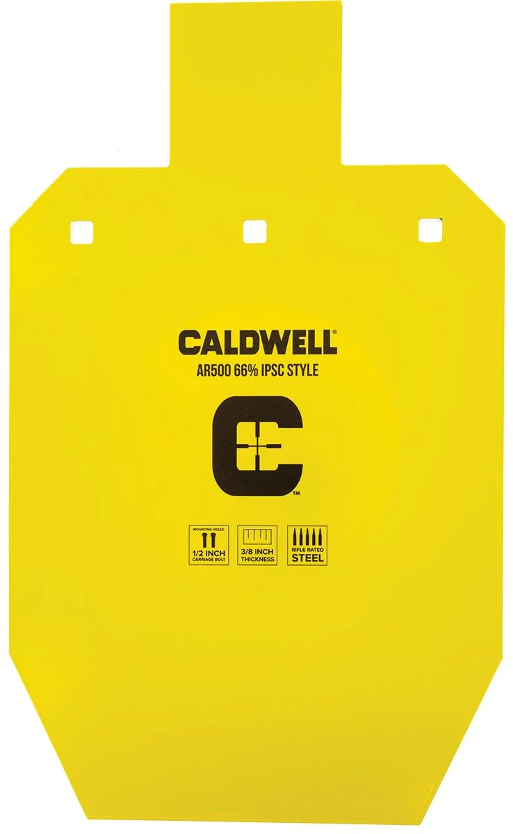 Caldwell AR500 66% IPSC steel target 20 x 12 x 0.4 in powder coat