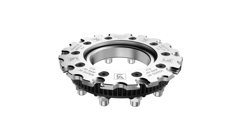 Frankford Arsenal #19 stainless steel shell plate for progressive press, laser-marked calibers