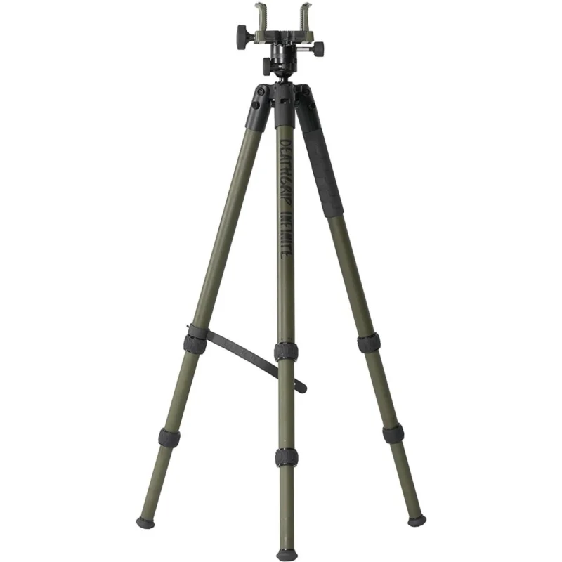 BOG DeathGrip Infinite aluminum tripod OD Green with low-profile ball head and Arca‑Swiss mount