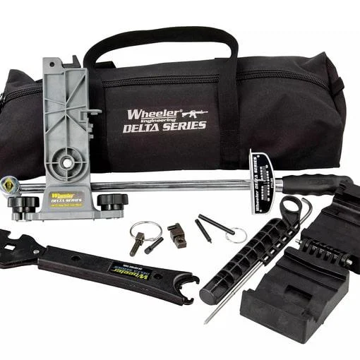 Wheeler Delta Series AR Armorer's Essentials Kit with tools organized in custom fitted carrying case