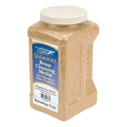 Frankford Arsenal corn cob media 4.5 lb reusable plastic container for brass tumbling