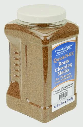 Frankford Arsenal treated walnut hull media 5 lb reusable container for brass cleaning