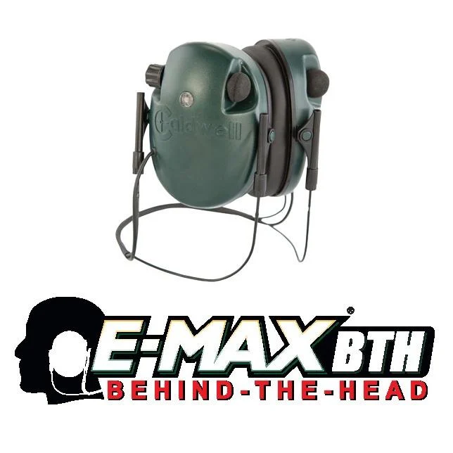 Caldwell E-Max low-profile behind-the-head electronic hearing protection in green, 21 dB NRR