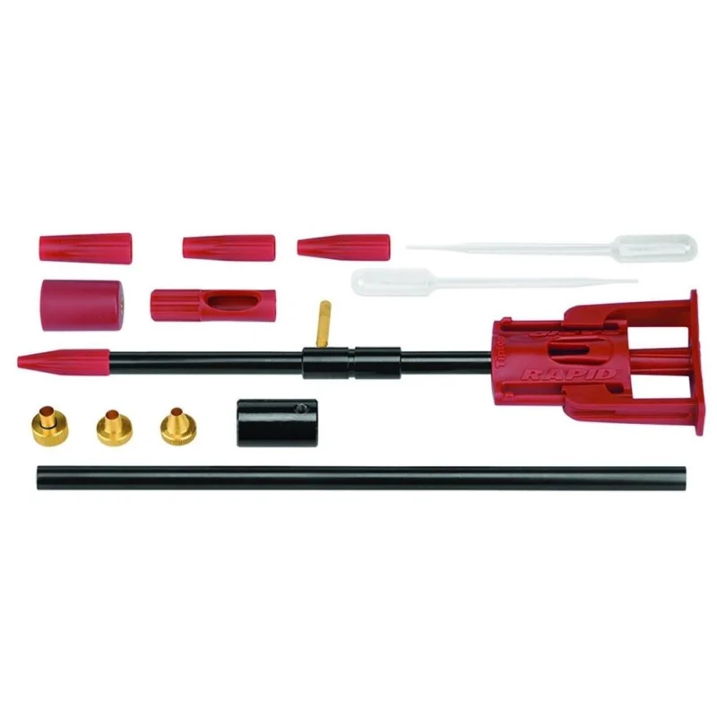 Tipton RAPID Deluxe Bore Guide Kit 13-piece with 4 muzzle guides and RAPID patch inserter
