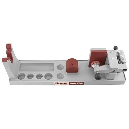 Tipton Standard Gun Vise gray polymer with rubberized cradle and molded compartments