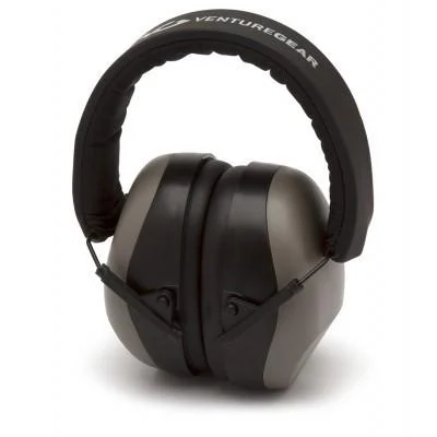 Pyramex Venture Gear V80 foam over-the-head earmuff orange gray black 1 pair