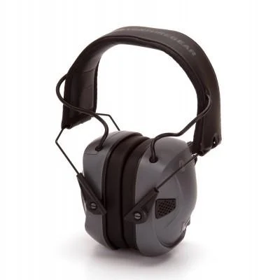 Pyramex Amp Bluetooth Ear Muffs 26dB in grey, Bluetooth hearing protection