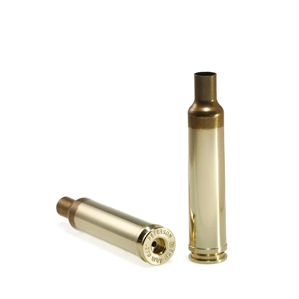 Peterson Cartridge 270 Weatherby unprimed rifle brass 50 per box