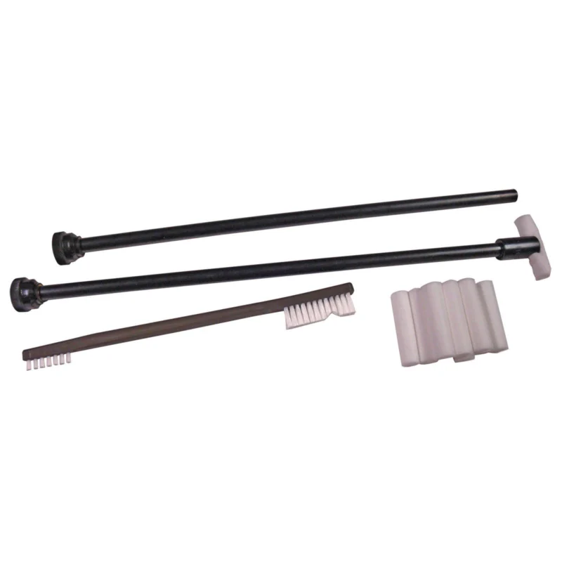Pro-Shot Action/Chamber Cleaning Kit components including dental roll adaptor rod, chamber rod, and utility brush