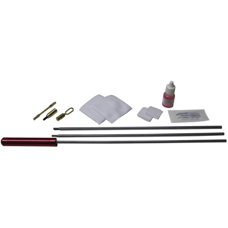 Pro-Shot 36-inch universal firearm cleaning kit with rods, adapters, patches and reusable tube case