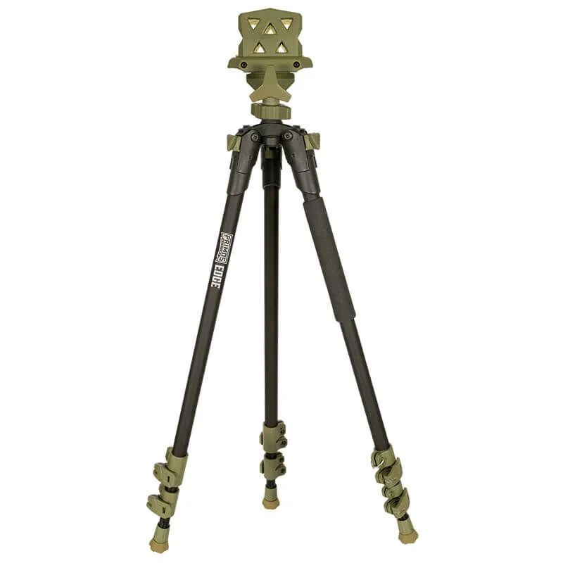 Primos Edge Tripod Shooting Stick Aluminum FDE with clamp and three legs