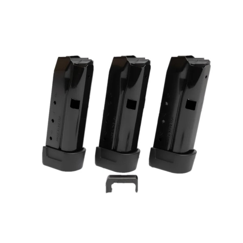 Shield Arms Z9 3-pack steel magazines for Glock 43 9mm with black nitride mag catch
