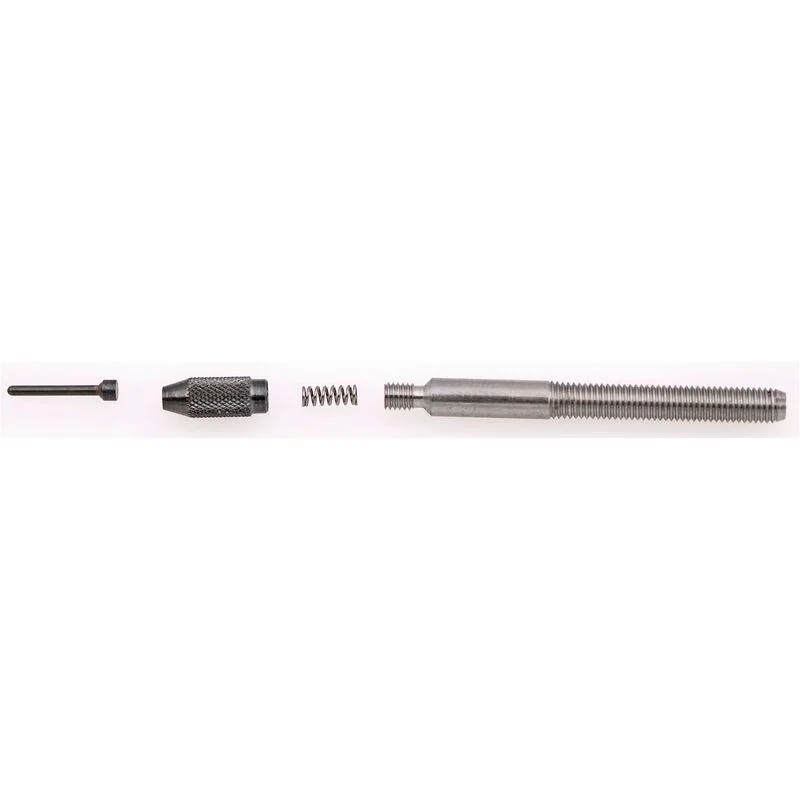 RCBS Power Punch decapping rod assembly with expander button and positioning sleeve