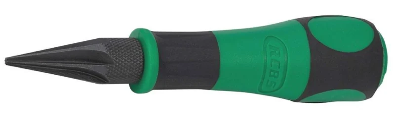 RCBS VLD Deburring Tool with Handle, 22-degree chamfer, fits .17 to .45 caliber cases
