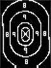Speedwell Official NRA Police Qualification silhouette repair-center target 12.5 x 19 inches pack