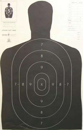 Speedwell Official NRA Police Qualification Silhouette Target - Black, 22.5 x 35 inches, 200 per pack