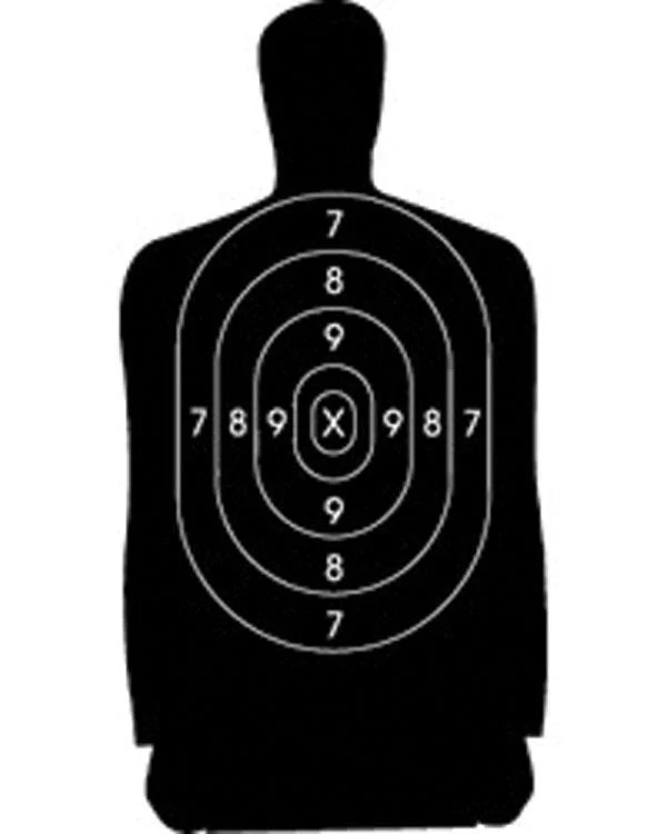 Speedwell Official NRA police qualification silhouette target reduced 25 yd pack of 500