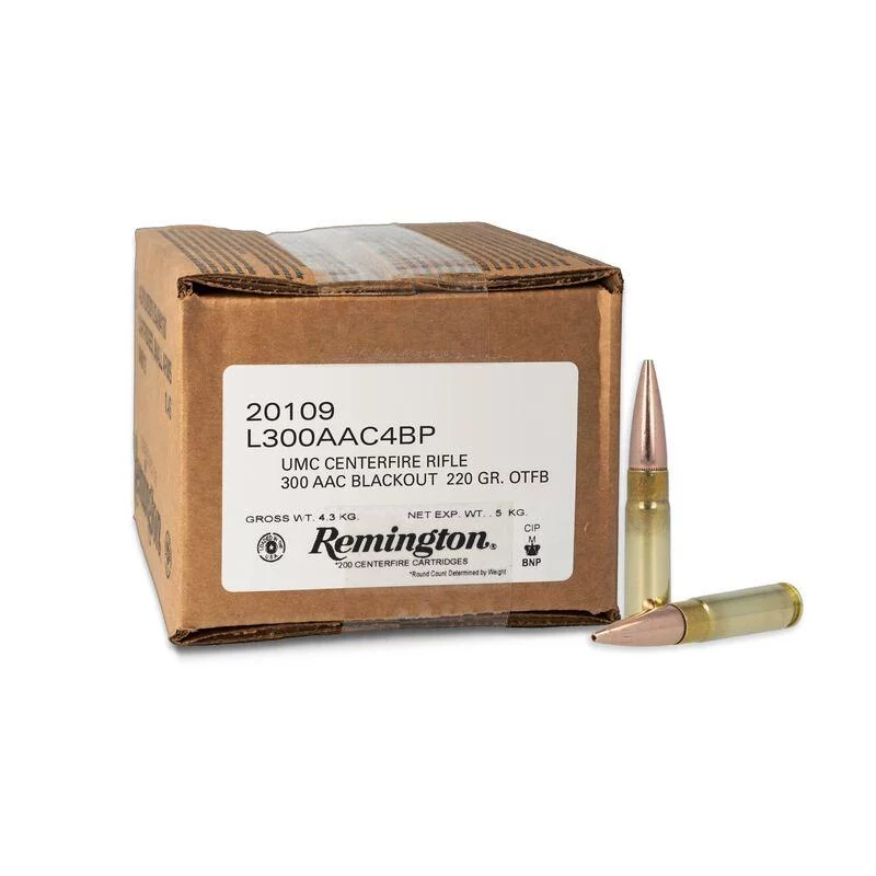 ington UMC .300 AAC Blackout 220 Gr 200rd Box Ammo