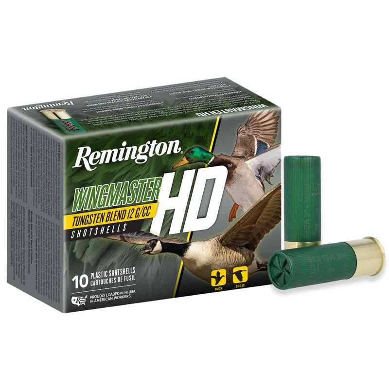 Box of Remington Wingmaster HD 12 Gauge 3.5in 10-round shotshells