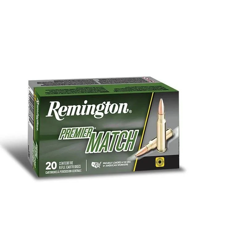 Remington Premier Match .223 Rem 62 gr Hollow Point Match ammunition 20 rd box