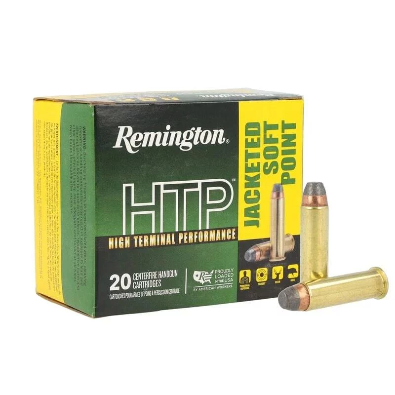 Box of Remington HTP .357 Magnum 158 gr JSP, 20 rounds