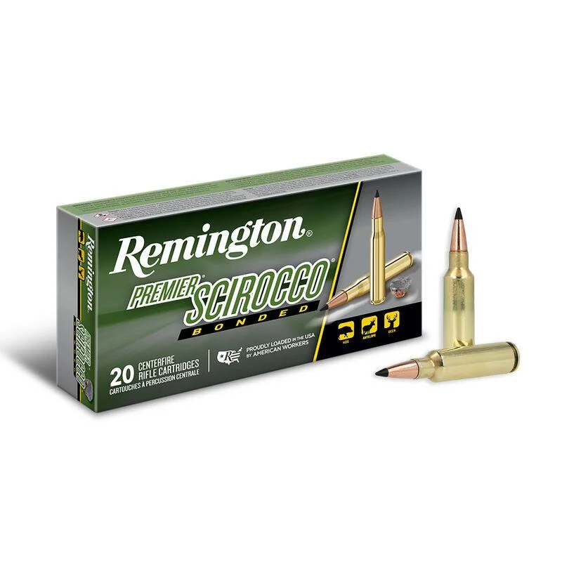 Remington Premier Scirocco Bonded 300 WSM 180 gr ammunition box, 20 rounds