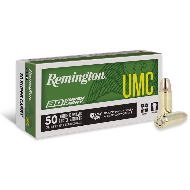 Remington UMC .30 Super Carry 100 gr FMJ 50 rd box