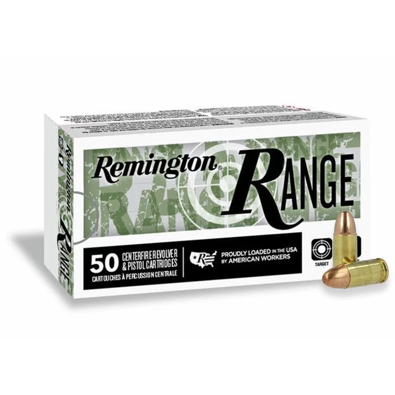 Remington Range 9mm Luger 115 gr FMJ 50 rd box product image