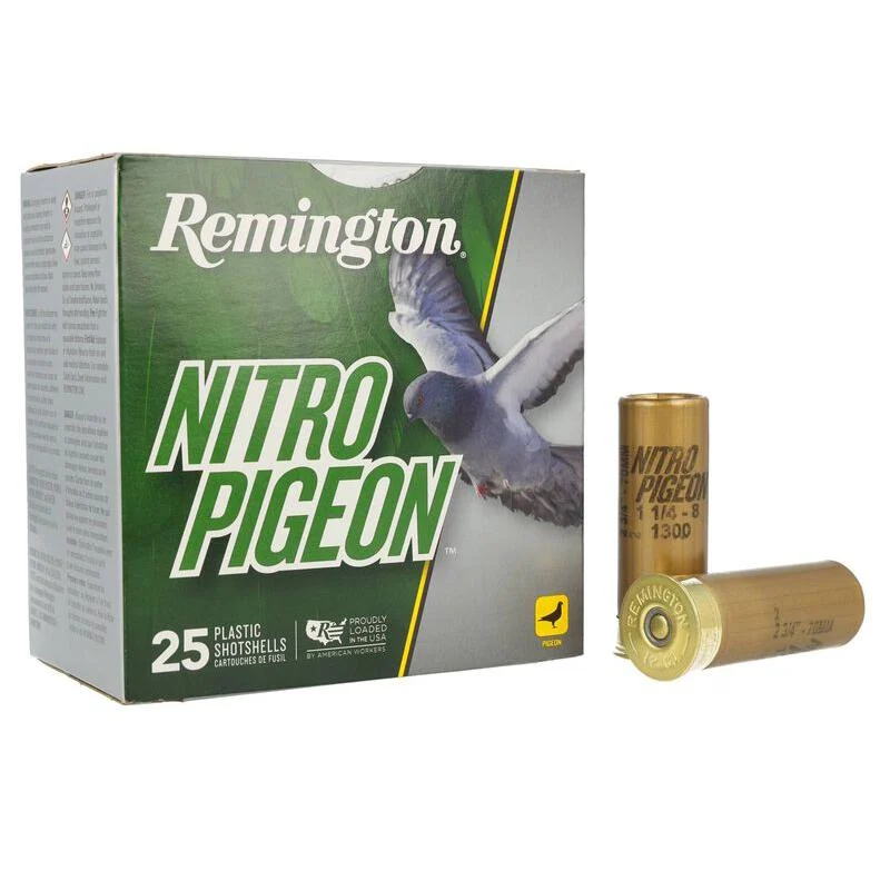ington Nitro Pigeon 12ga 2-3/4 1-1/4 Oz #8 25rd Ammo