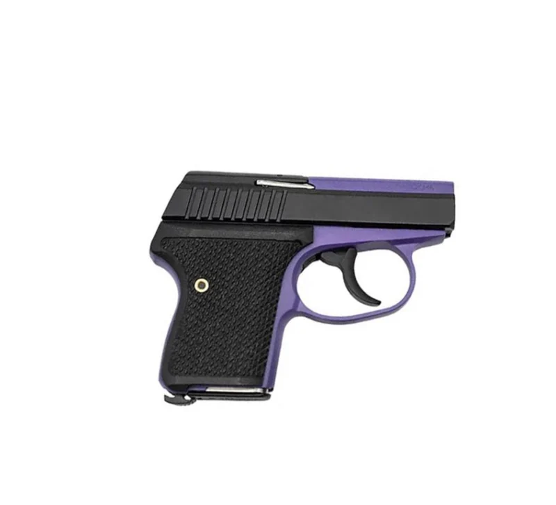 L.W. Seecamp LWS-380 bright purple frame black G10 grip 2-inch .380 ACP pocket pistol