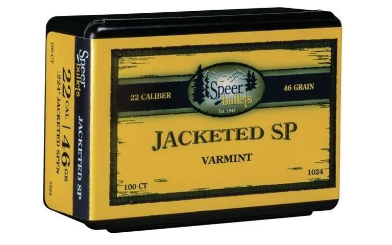 Speer Varmint Soft Point .224 cal 40 gr bullets 100 count box