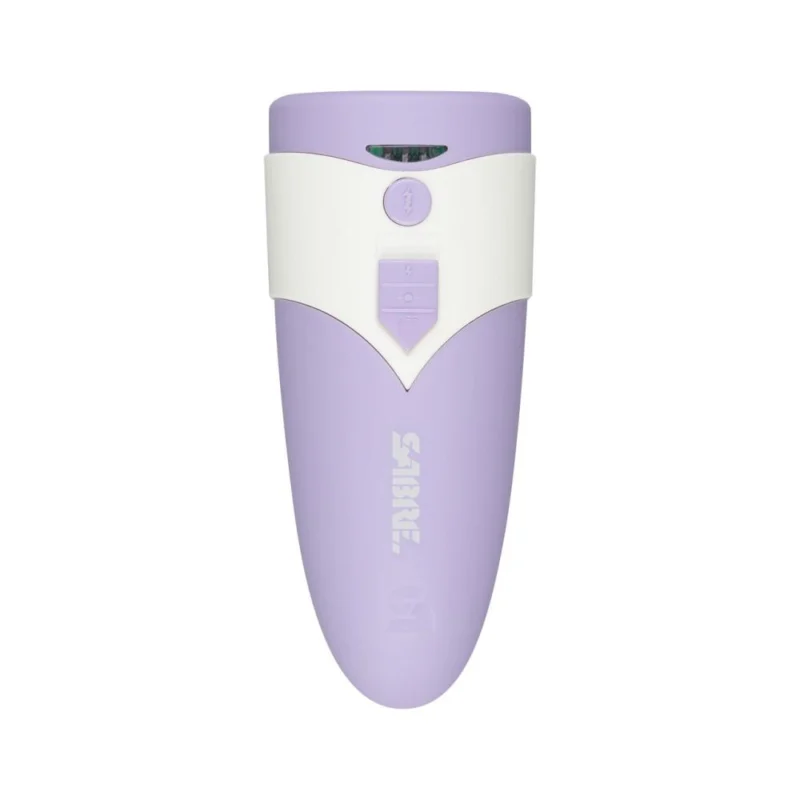 SABRE 3-in-1 Mini Stun Gun purple with LED flashlight and 130dB alarm