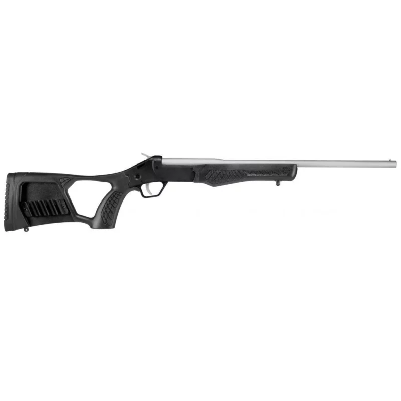 Rossi Tuffy .410 single-shot shotgun, 18.5 in barrel, black thumbhole stock, nickel finish