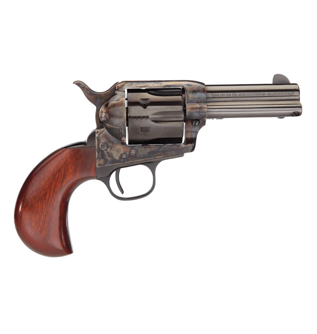 Taylors and Company 1873 Cattleman .45LC revolver with 3.5 inch blued barrel and birdshead walnut grip