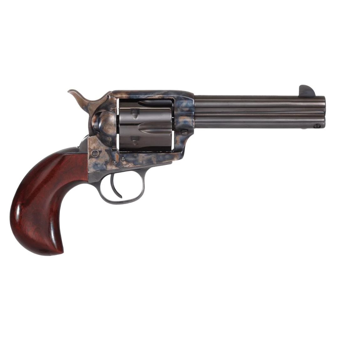 Taylor & Company 1873 Cattleman .357 Mag revolver with 4.75 inch blued barrel and walnut birdshead grip