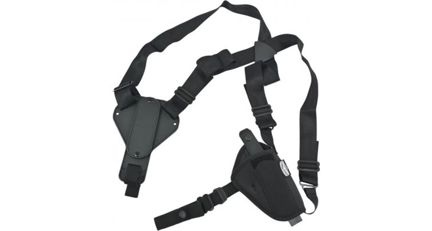 Uncle Mike's Plain Black Nylon Shoulder Holster Size 16 fits 3.25-3.75 inch barrel