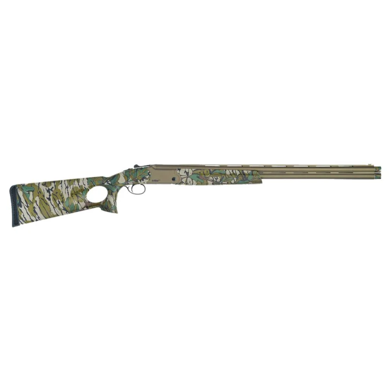 TriStar Upland Hunter 20ga 26in over-under shotgun in bronze with Mossy Oak Greenleaf thumbhole stock