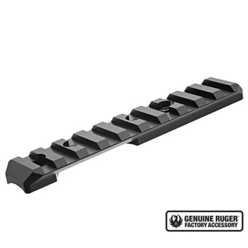 Ruger Picatinny rail scope base for Mark III, Mark IV, and 22/45 pistols, black anodized