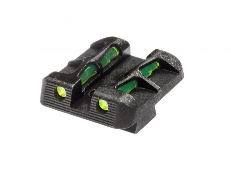 HIVIZ LiteWave rear sight for Glock with interchangeable green LitePipe and 6.5 mm blade